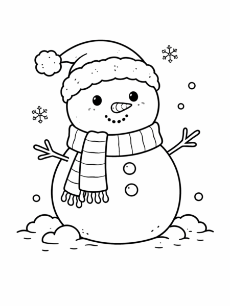 Coloriage bonhomme de neige