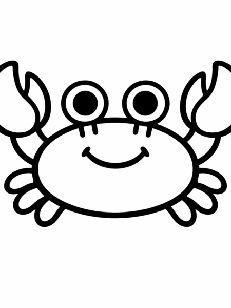 Crabe rigolo à colorier