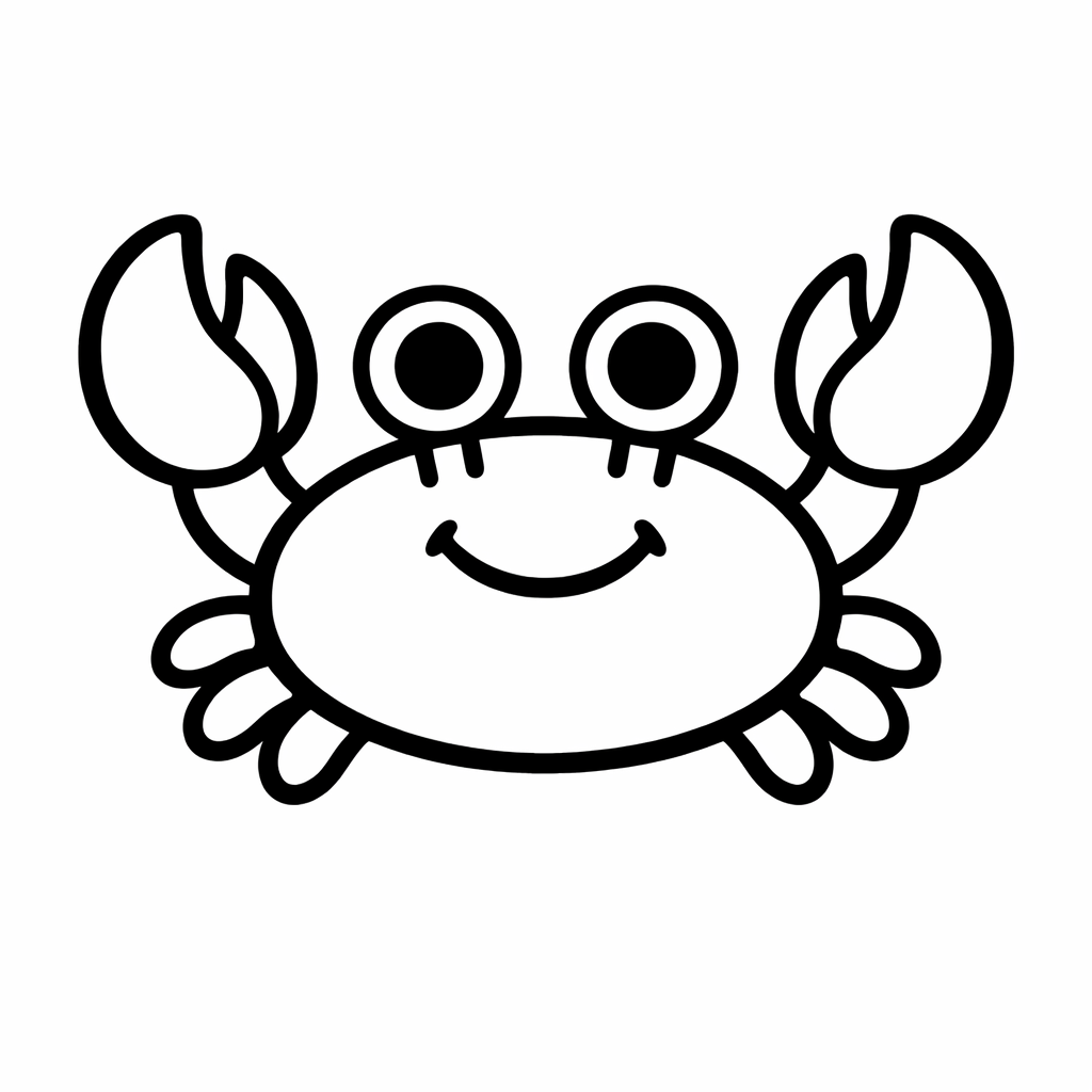 Crabe rigolo à colorier