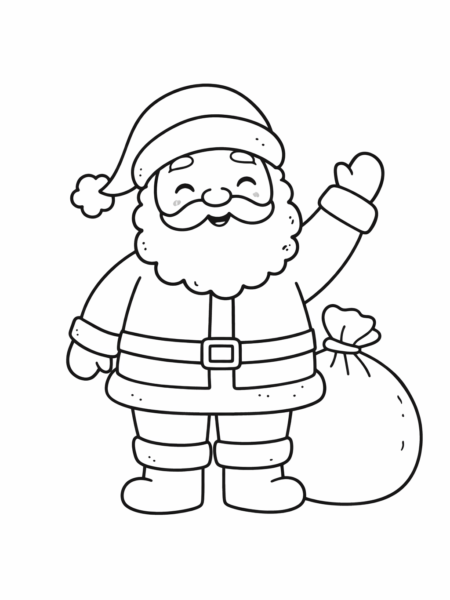 Coloriage Père Noël simple