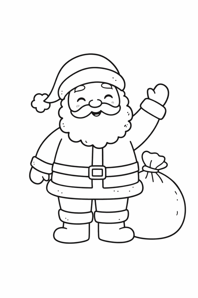 Coloriage Père Noël simple