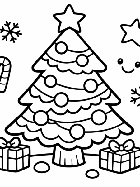 Coloriage sapin de Noël