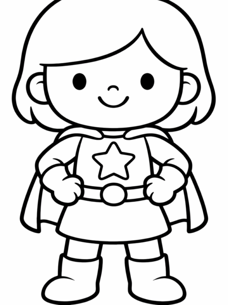 Coloriage Super-héroïne debout