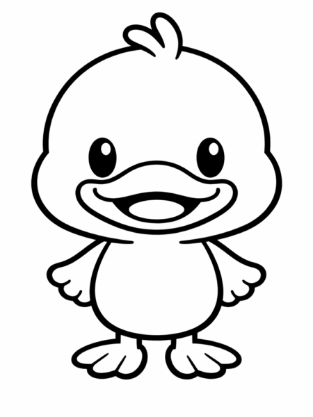 Coloriage Canard rigolo