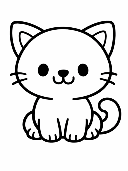 Coloriage Chat mignon