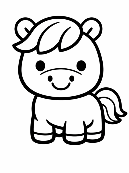 Coloriage Cheval souriant