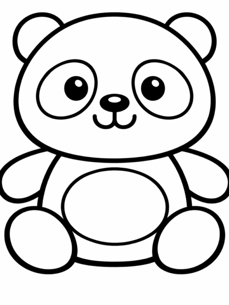 Coloriage Panda tout rond