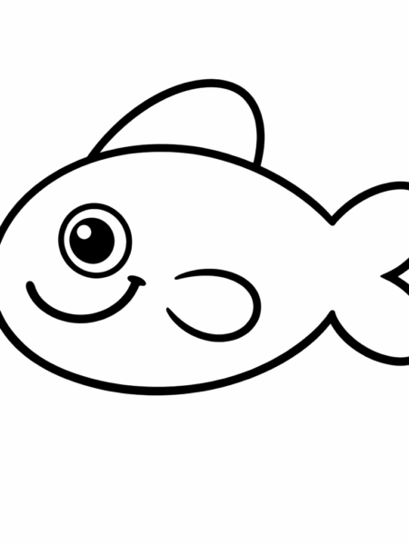 Coloriage Poisson souriant