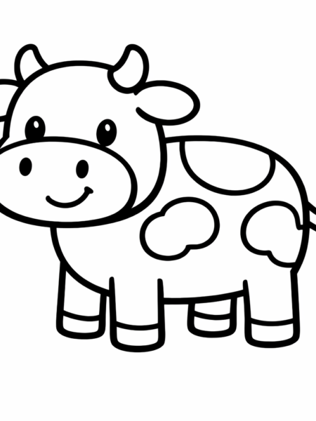 Coloriage Vache souriante